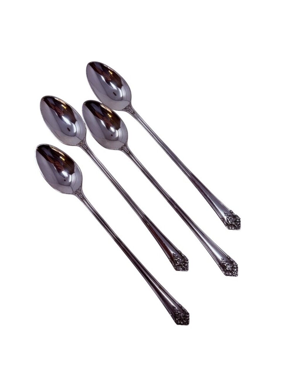 4 Iced Tea Spoons Her Majesty Silverplate Flatware 1931 International‎ Silver